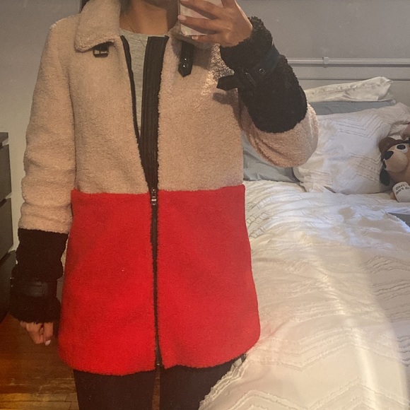 Color block sherpa coat - Only brand - size XS - Picture 5 of 9